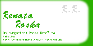 renata roska business card